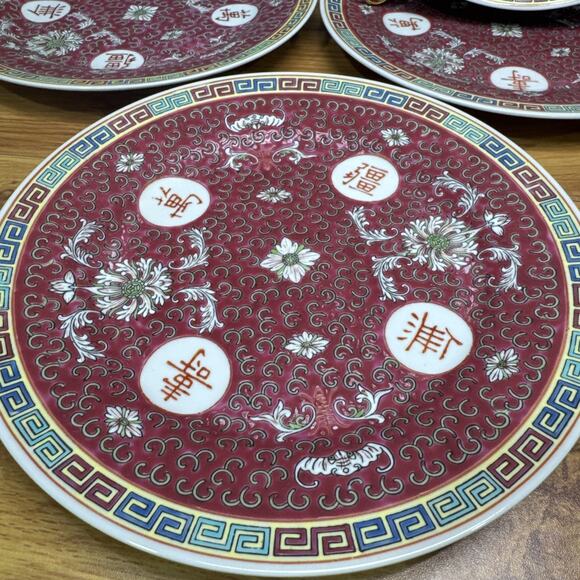 Vintage Chinese Jindezhen Famille Rose Dinner Plates 10" ~set Of 6 - Picture 5 of 8
